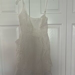 Elegant White Floral Dress